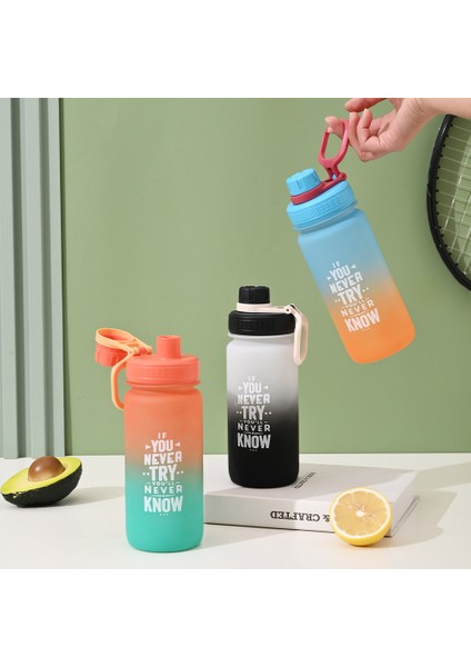 600ML Büyük Kapasiteli Açık Spor Buzlu Uzay Saksı Plastik Spor Su Şişesi (Yurt Dışından)