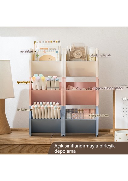 Öğrenci Masaüstü, Eğik Olarak Yerleştirilebilen Bir Kalemlik Saklama Kutusuyla Istiflenebilir (Yurt Dışından)