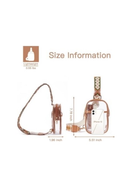 Hoofa Şeffaf Crossbody Çanta Kadın Şeffaf Göğüs Çantası (Yurt Dışından) indirimleri