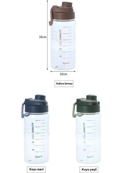 1500ML Yüksek Sıcaklığa Dayanıklı Şeffaf Spor Su Isıtıcısı El No Plastik Su Isıtıcısı (Yurt Dışından)