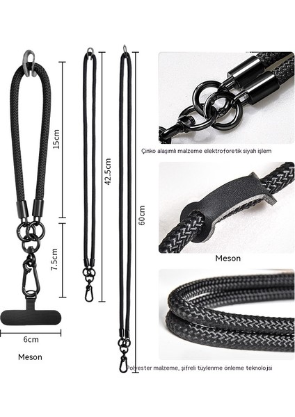 Crossbody Asılı Boyun Eli 8mm Kalınlığında Cep Telefonu Kordonu (Yurt Dışından) modelleri