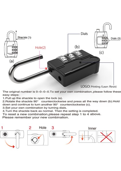 Yeni Konsept Renk Eşleştirme Çok Amaçlı Bagaj Dolabı Şifreli Asma Kilit (Yurt Dışından) indirimleri