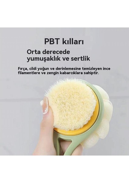 Ev Banyoları Için Çift Taraflı Uzun Saplı Banyo Fırçası (Yurt Dışından)