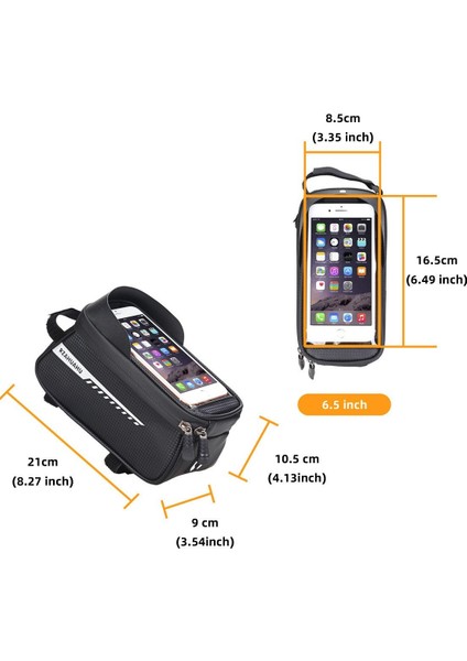 Dokunmatik Ekranlı Bisiklet Ön Kiriş Su Geçirmez Cep Telefonu Saklama Çantası (Yurt Dışından) fiyatları