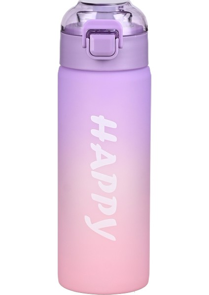 650ML Yüksek Dereceli Mat Gradyan Renk Taşınabilir Spor Su Şişesi (Yurt Dışından)