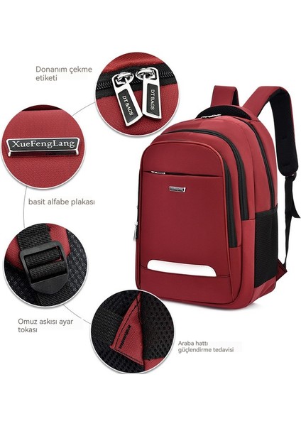 Moda Büyük Kapasiteli Düz Renk Basit Su Geçirmez Iş Bilgisayarı Okul Çantası (Yurt Dışından) fiyatları