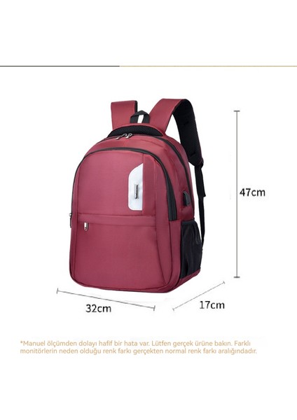 Moda Büyük Kapasiteli Düz Renk Basit Su Geçirmez Iş Bilgisayarı Okul Çantası (Yurt Dışından) indirimleri