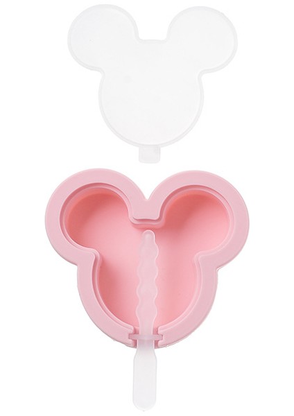 2'li Paket Silikon Mickey Şekilli Kapaklı Dondurma Kalıbı (Yurt Dışından)