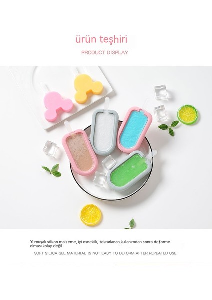 2'li Paket Silikon Mickey Şekilli Kapaklı Dondurma Kalıbı (Yurt Dışından) fırsatları