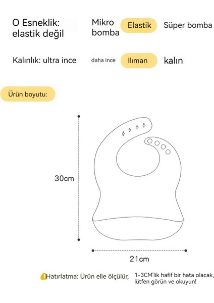 Ev Çocuk Yıkanabilir Silikon Su Geçirmez Önlük (Yurt Dışından)