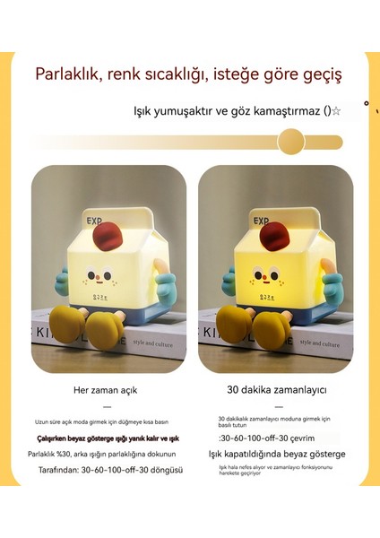 Süt Kartonu Şeklinde Gece Lambası Cep Telefonu Tutucusu 2'si 1 Arada (Yurt Dışından) indirimleri