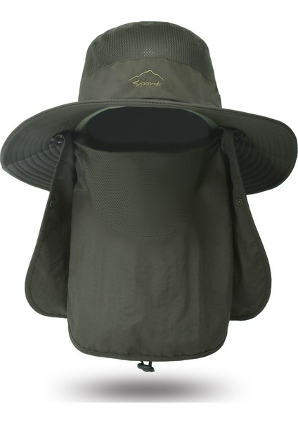 Yüz Maskesi ile Yaz Açık Havada Çabuk Kuruyan Erkek Güneş Şapkası (Yurt Dışından)