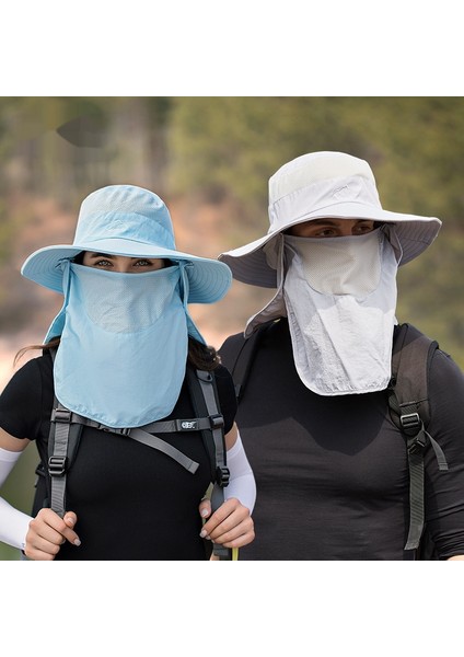 Yüz Maskesi ile Yaz Açık Havada Çabuk Kuruyan Erkek Güneş Şapkası (Yurt Dışından) modelleri