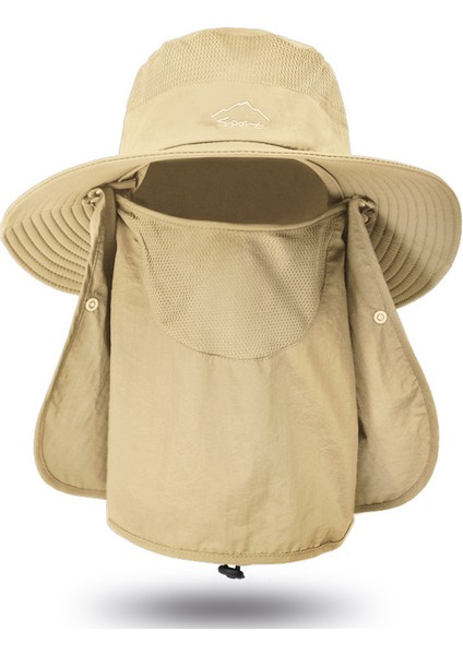 Yüz Maskesi ile Yaz Açık Havada Çabuk Kuruyan Erkek Güneş Şapkası (Yurt Dışından)