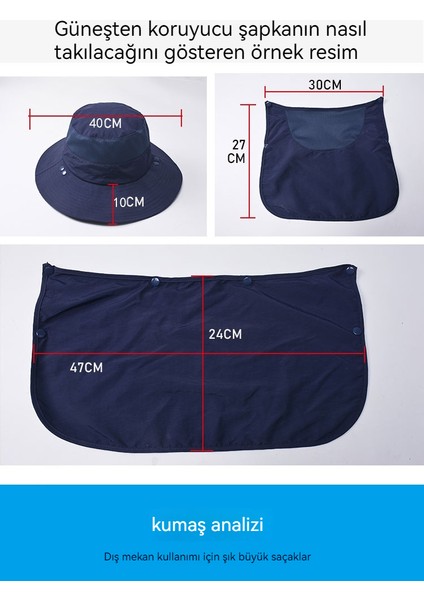 Yüz Maskesi ile Yaz Açık Havada Çabuk Kuruyan Erkek Güneş Şapkası (Yurt Dışından) fiyatları