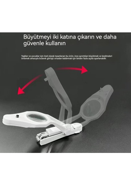 Çok Fonksiyonlu Büyüteçli, LED Işıklı, Dönebilen Tırnak Makası (Yurt Dışından) fiyatları