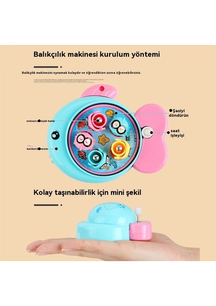El Tipi Mini Küçük Kurmalı Balıkçılık Gashapon Oyuncak (Yurt Dışından)