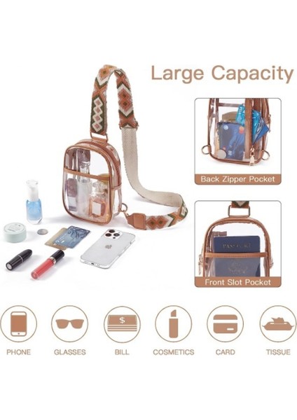 Hoofa Şeffaf Crossbody Çanta Kadın Şeffaf Göğüs Çantası (Yurt Dışından) fırsatları