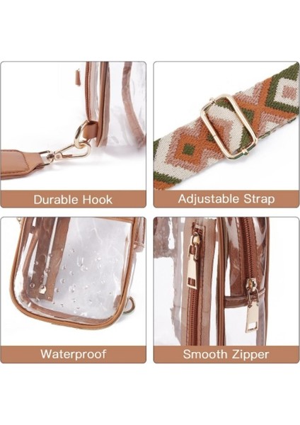 Hoofa Şeffaf Crossbody Çanta Kadın Şeffaf Göğüs Çantası (Yurt Dışından) modelleri