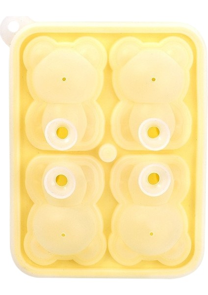 Kapaklı Ayı Buz Tepsisi, Kolay Açılan Silikon Buz Topu Kalıbı (Yurt Dışından)