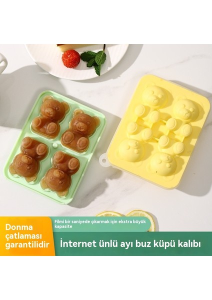 Kapaklı Ayı Buz Tepsisi, Kolay Açılan Silikon Buz Topu Kalıbı (Yurt Dışından) fırsatları
