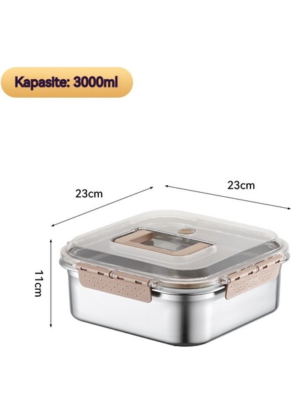 3000 ml Paslanmaz Çelik Mutfak Ev Gıda Sınıfı Kapaklı Sebzelik (Yurt Dışından) fiyatları