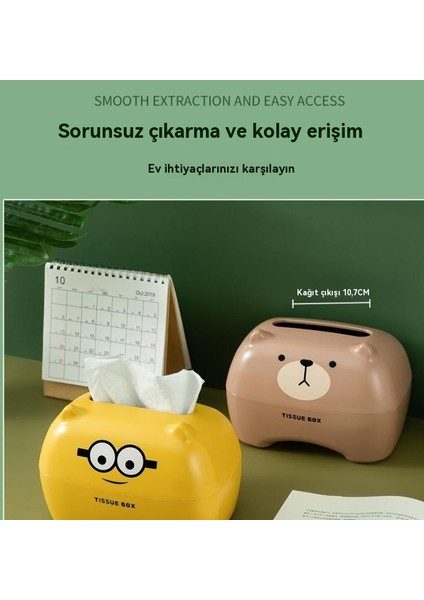 Yaratıcı Taşınabilir ve Hafif Yemek Masası Karikatür Doku Kutusu (Yurt Dışından)
