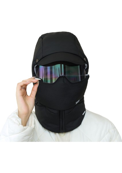 Kış Sıcak Hepsi Bir Arada Kulak Koruyucu Gözlük Anti-Soğuk Sıcak Şapka (Yurt Dışından)