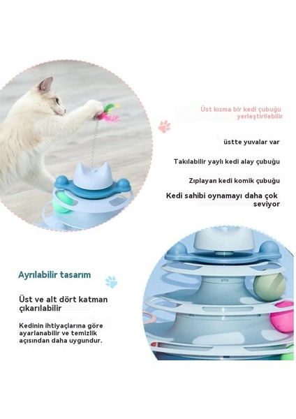 Cat Pikap Dört Katmanlı Parça Kendi Kendine Eğlence Eğitici Oyuncak (Yurt Dışından) modelleri