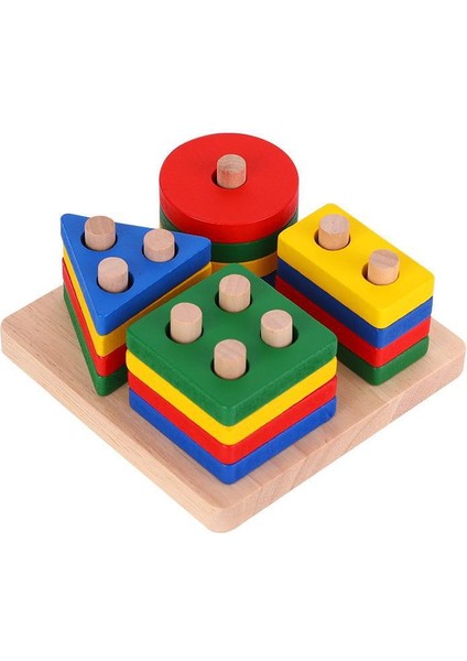 Aydınlanma Erken Eğitim Dört Set Sütun Yapı Taşları Eğitici Oyuncaklar (Yurt Dışından)