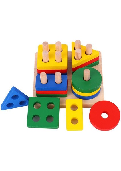 Aydınlanma Erken Eğitim Dört Set Sütun Yapı Taşları Eğitici Oyuncaklar (Yurt Dışından) fiyatları