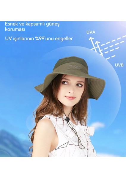 Açık Güneş Koruma Balıkçı Şapkası Yaz Büyük Şapka Uv Koruma Güneşlik (Yurt Dışından) fiyatları