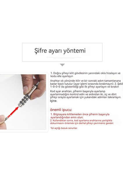 Genel Amaçlı Dizüstü Bilgisayar Dijital Cihaz Şifre Kilidi (Yurt Dışından) indirimleri