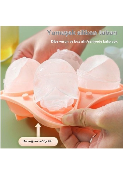 Ev Buz Yapma Dört Bölmeli Gül Buz Topu Silikon Buz Kalıbı (Yurt Dışından) fırsatları