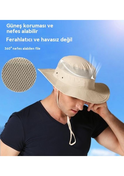 Açık Güneş Koruma Balıkçı Şapkası Yaz Büyük Şapka Uv Koruma Güneşlik (Yurt Dışından) modelleri