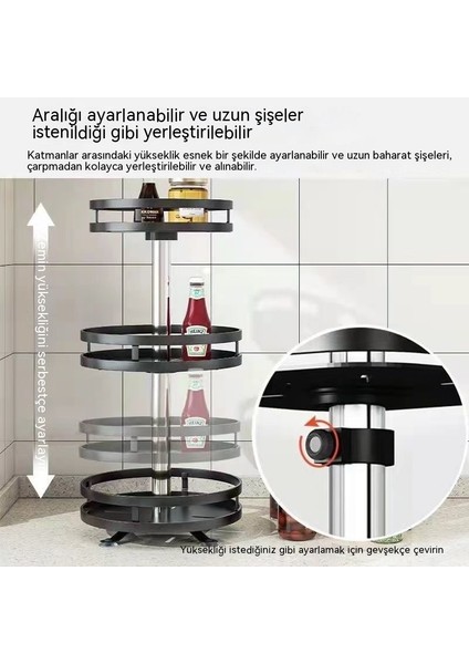 Mutfak Çok Fonksiyonlu Dönebilen Baharat Depolama Rafı (Yurt Dışından) modelleri
