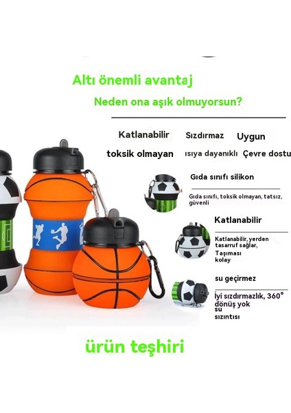 Silikon Formatında Açıkspor Su Şişesi (Yurt Dışından)