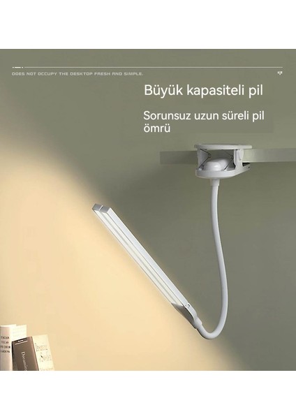 Öğrenci Masaüstü Klip LED Şarj Edilebilir Masa Lambası (Yurt Dışından)