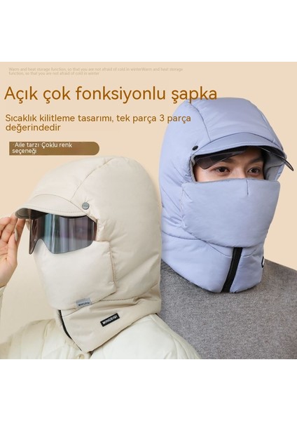 Kış Sıcak Hepsi Bir Arada Kulak Koruyucu Gözlük Anti-Soğuk Sıcak Şapka (Yurt Dışından) fiyatları