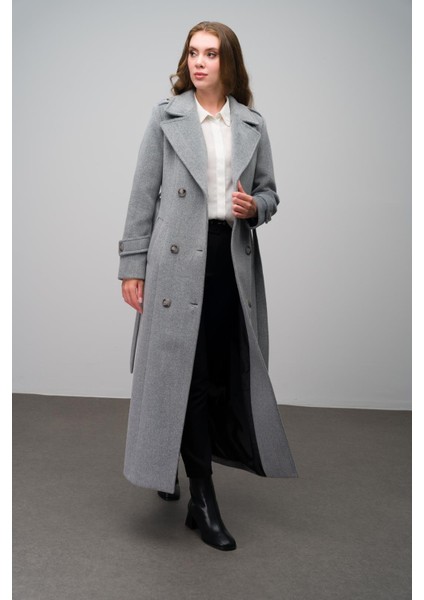 Apolet Detaylı Kruvaze Uzun Boy Kaban A.gri 3056 indirimleri