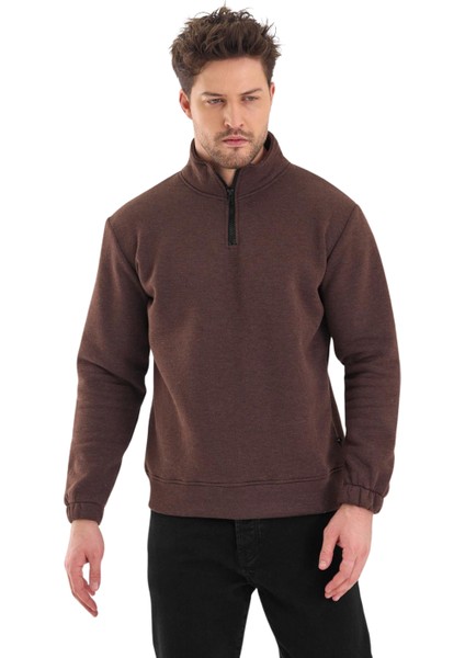 Erkek Dik Yaka Yarım Fermuarlı Sweat fiyatları