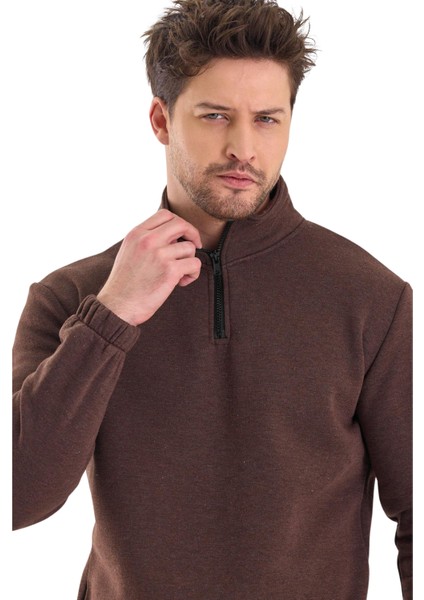 Erkek Dik Yaka Yarım Fermuarlı Sweat modelleri