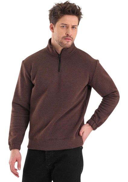 Erkek Dik Yaka Yarım Fermuarlı Sweat fırsatları