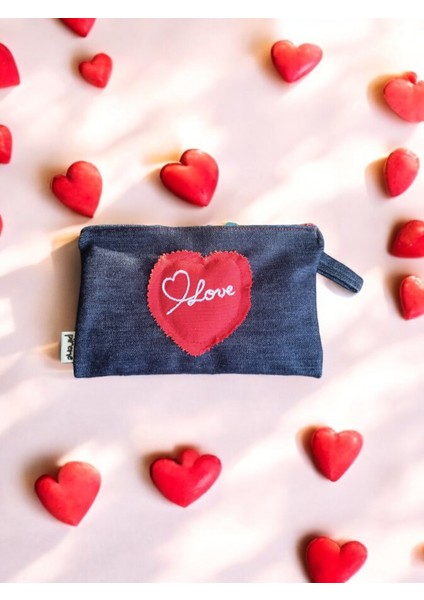 Love Mini Çanta, Makyaj Çantası, Çok Amaçlı Mini Çanta