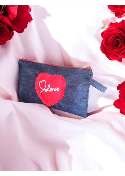 Love Mini Çanta, Makyaj Çantası, Çok Amaçlı Mini Çanta