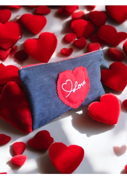 Love Mini Çanta, Makyaj Çantası, Çok Amaçlı Mini Çanta