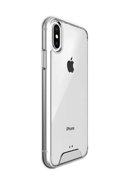 iPhone XS Kılıf Şeffaf Kamera Korumalı Renksiz Esnek Silikon Kapak Kılıf