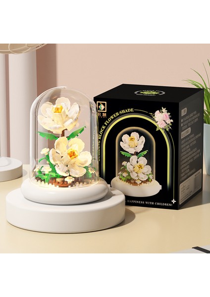 Puzzle Mikro-Elmas Puzzle Blokları Çiçek Simülasyonu Ayçiçeği Gül Zambak Blok Model Oyuncaklar (Yurt Dışından)