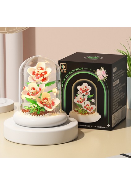Puzzle Mikro-Elmas Puzzle Blokları Çiçek Simülasyonu Ayçiçeği Gül Zambak Blok Model Oyuncaklar (Yurt Dışından)