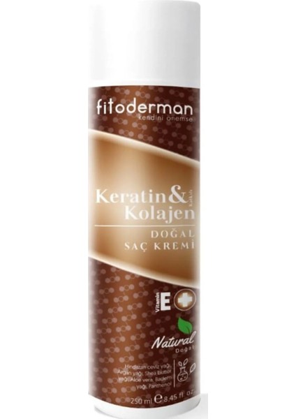 Doğal Keratin & Kolajen Katkılı Saç Bakım Kremi 250 ml